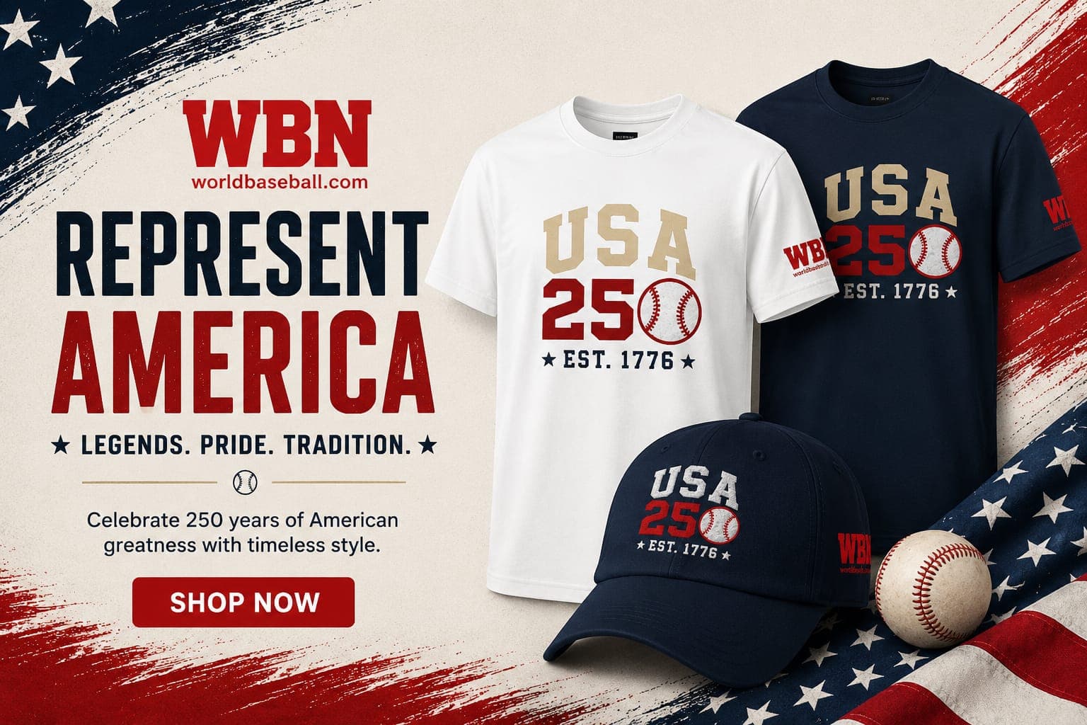 Represent America — the USA 250 collection. Legends, pride, tradition. Shop now.