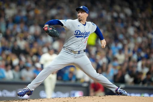 Snell spectacular and Dodgers barely hold on in 9th to beat Brewers 2-1 in NLCS opener