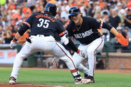 Back-to-back homers by Rutschman and Mountcastle in 1st send Orioles to 3-2 win over Athletics