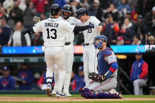 Dillon Dingler’s 3-run homer, Keider Montero’s efficient start help Tigers beat Rangers 5-1