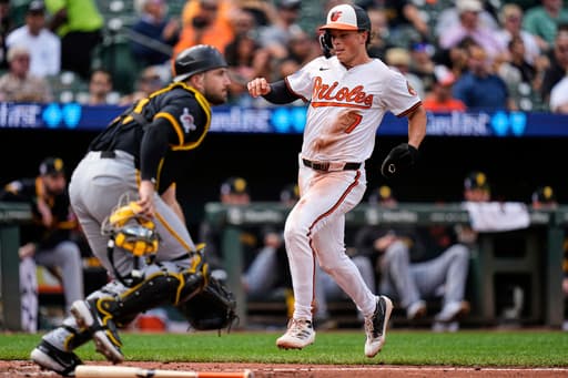 Dylan Beavers drives in go-ahead run for second straight day, Orioles beat Pirates 3-2