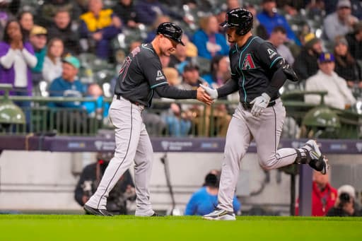 D-backs hit 4 homers and Vargas stretches hit streak in 6-2 win over Brewers