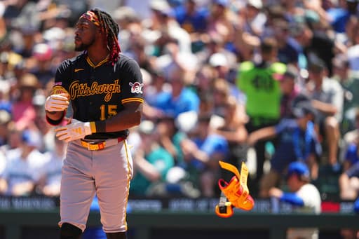 Pirates’ Oneil Cruz nabs Mariners’ Crawford at the plate on a 105.2 mph throw from center field