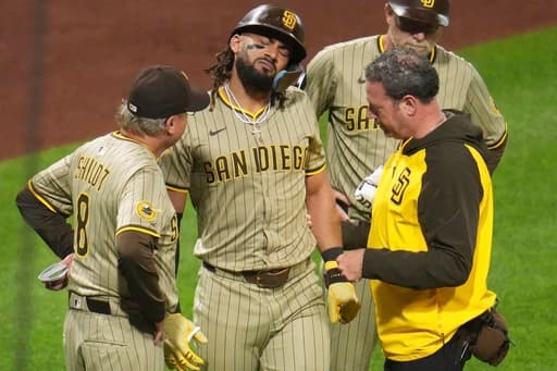 Padres star Fernando Tatis Jr. is back in the lineup a day after taking a fastball to the forearm