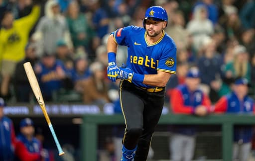 Raleigh hits go-ahead home run to lift Mariners to 5-3 win over Rangers
