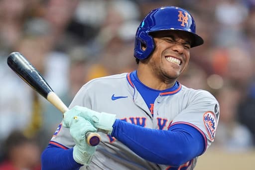 Mets slugger Juan Soto out of lineup a day after fouling a ball off his left foot