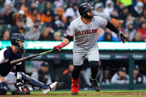 Santana’s 2-run double, Bibee’s 7 scoreless innings help Guardians beat Tigers 7-0 in ALDS rematch
