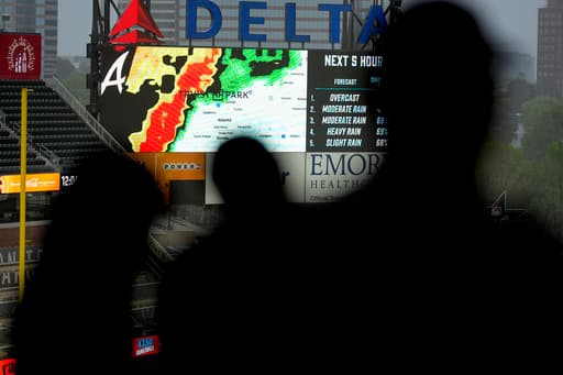 Marlins-Braves game postponed due to rain and day-night doubleheader scheduled for Aug. 9