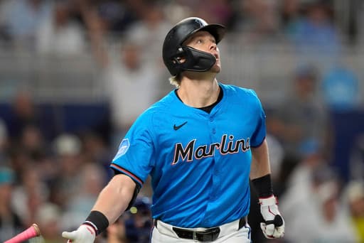 Stowers homers as Marlins beat Yankees 7-3 to earn first sweep of New York in club history