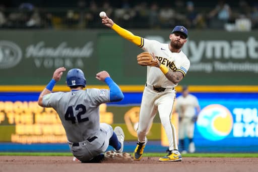 Brewers snap 6-game skid by beating Blue Jays 2-1 with bizarre rally in 8th