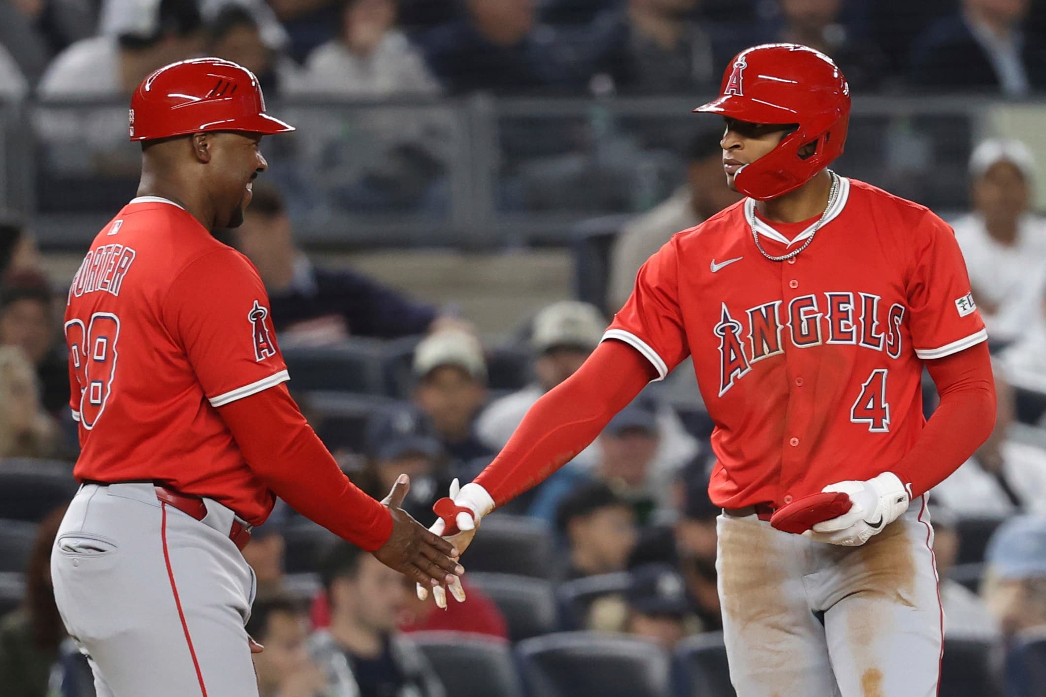 Christian Moore Triples Past Diving Aaron Judge For First MLB Hit With Los Angeles Angels At Yankee Stadium