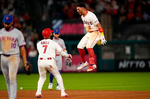 Oswald Peraza’s two-out RBI single in 10th inning lifts Angels to 4-3 win over Mets