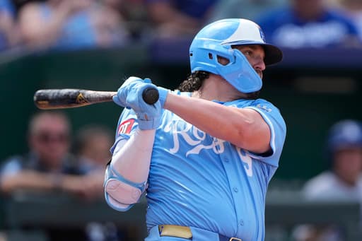 Pasquantino drives in five as Royals beat Dodgers 9-5, ending 11-game home skid
