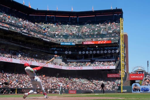 Harper’s hitting, Luzardo’s pitching key Phillies’ 13-0 romp over Giants, keeping Verlander winless