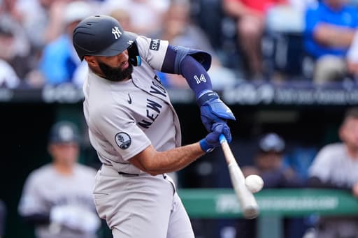 Yankees hit 6 homers, every starter has at least 2 hits for first time amid a 15-1 romp over Royals