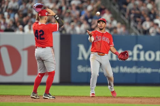 Angels botch popup in 9th and Yankees take advantage when Caballero’s double gives them 5-4 win