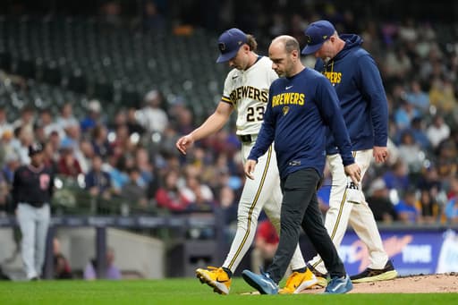 Brewers’ Brandon Sproat leaves game with hamstring cramp. He doesn’t expect to miss any more time