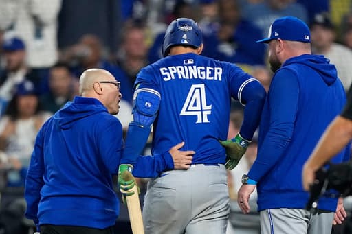 George Springer out of Toronto’s starting lineup for World Series Game 4 against Dodgers