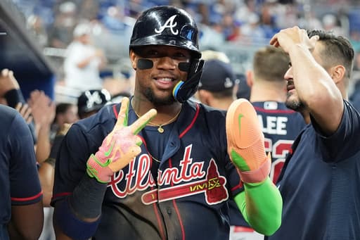Acuña scores 3 times in return as Braves surge past Marlins 8-4