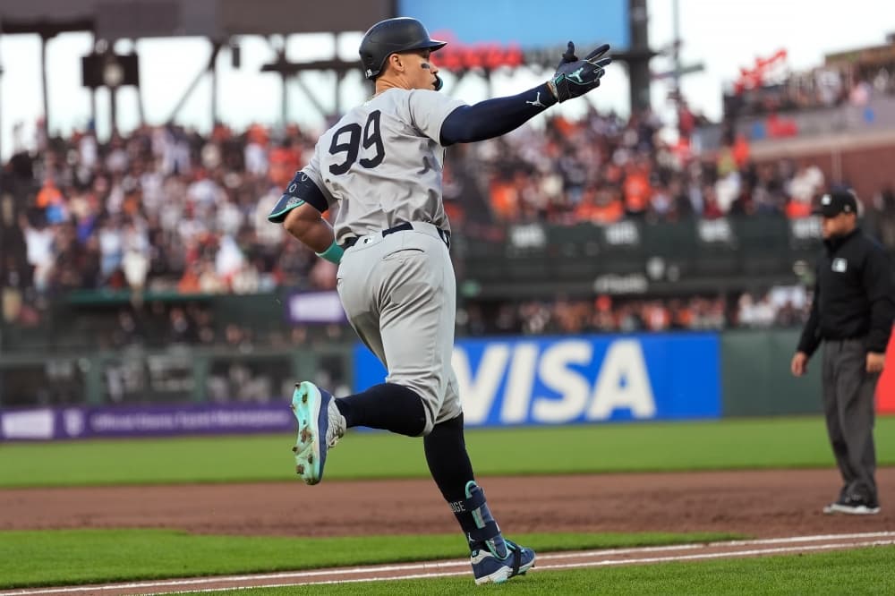 Aaron Judge homers twice in first trip to San Francisco to cap off spectacular May