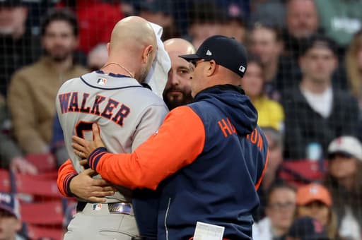 Houston’s Christian Walker feels OK after being hit in head by fastball; expects to play Sunday