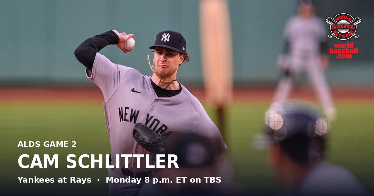 Yankees right-hander Cam Schlittler delivers a pitch against the Red Sox.