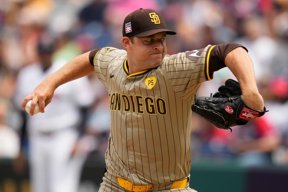 Padres’ Michael King has no-hit bid broken up in 7th inning on single by Guardians’ Angel Martinez