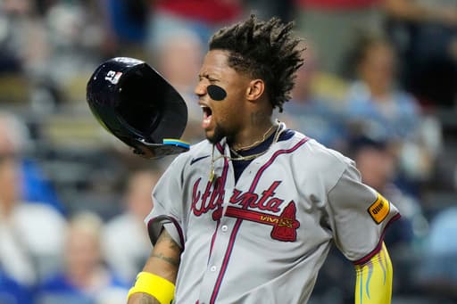 Acuña, Ozuna and Riley homer as Braves end 5-game skid and Royals tie club mark with 14 walks