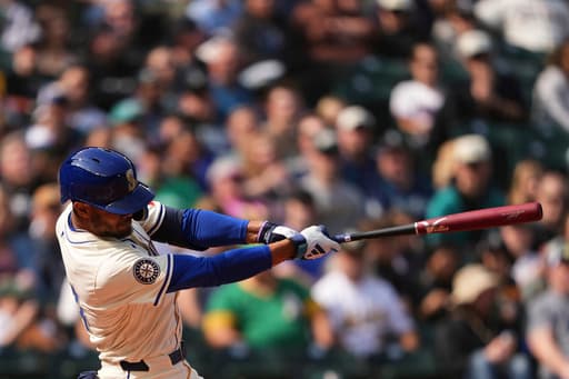 Julio Rodriguez’s 2-run HR lifts Mariners over Athletics 2-1