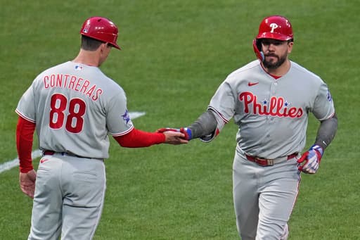 Schwarber hits majors-leading 19th and 20th HRs, Phillies beat Pirates 11-9 in 10 innings