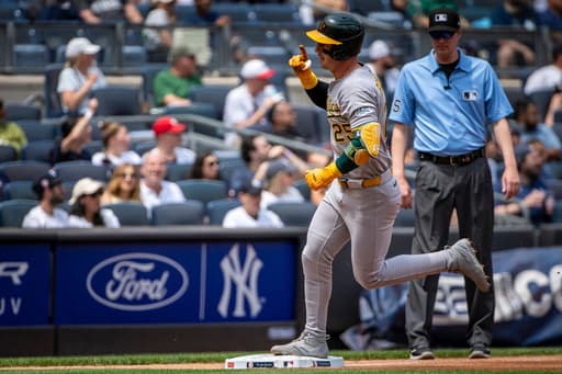 Rooker, Kurtz homer off Schmidt to back Sears, lead Athletics over Yankees 7-0