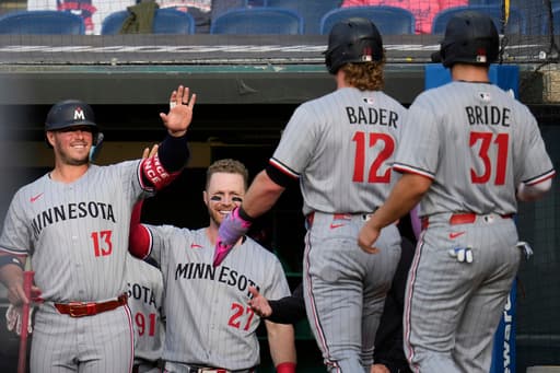 Twins get season-high 17 hits, Bailey Ober allows 1 run in 7 2/3 innings in 11-1 rout of Guardians