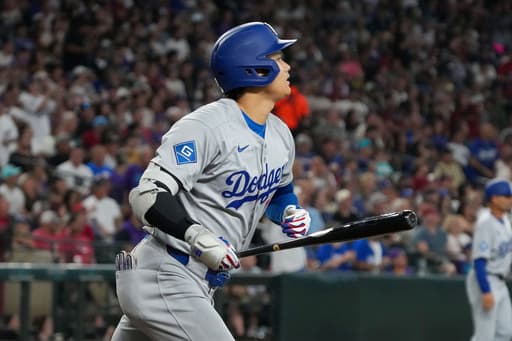 Ohtani hits splash shot into Chase Field pool, matches career high with 54th home run