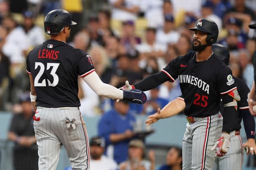 Royce Lewis, Christian Vazquez each drive in 3 runs as Twins beat Dodgers 10-7
