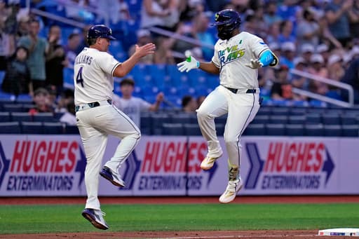 Diaz and Caminero homers, McClanahan’s 6 strong innings carry Rays past Giants 3-0