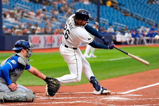Ryan Vilade hits a 3-run homer and the Rays beat the Blue Jays 5-1 for their 4th straight win