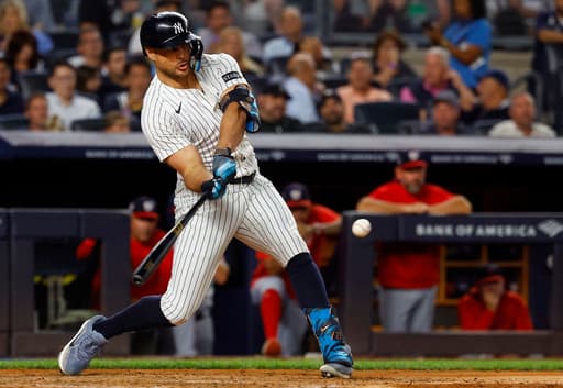 Stanton hits 451-foot homer, drives in 5 runs as Yankees beat Nationals 5-1