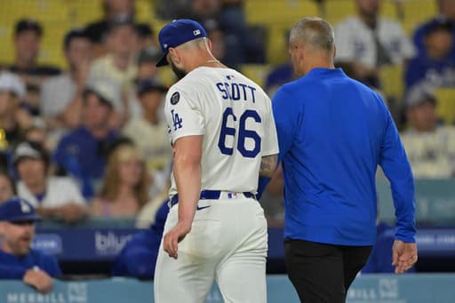 Dodgers’ reliever Tanner Scott exits game with arm pain, MRI scheduled