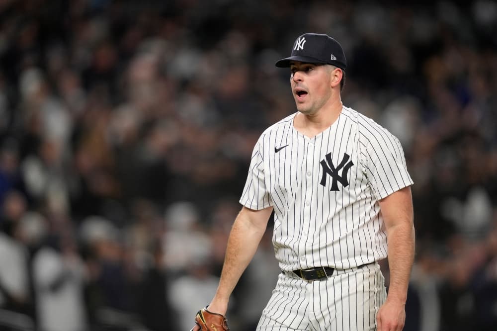 Carlos Rodón controls his emotions and Guardians’ bats, gets first career postseason win