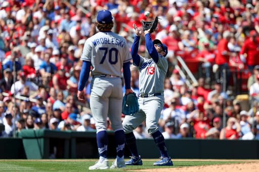 Justin Wrobleski tosses 6 scoreless innings to help Dodgers beat Cardinals 4-1