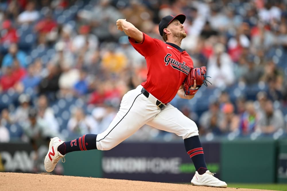 Guardians pitcher Tanner Bibee leaves game against Tigers with leg cramps