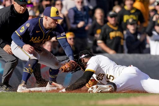 Oneil Cruz’s late RBI triple gives Pirates 2-1 victory over Milwaukee
