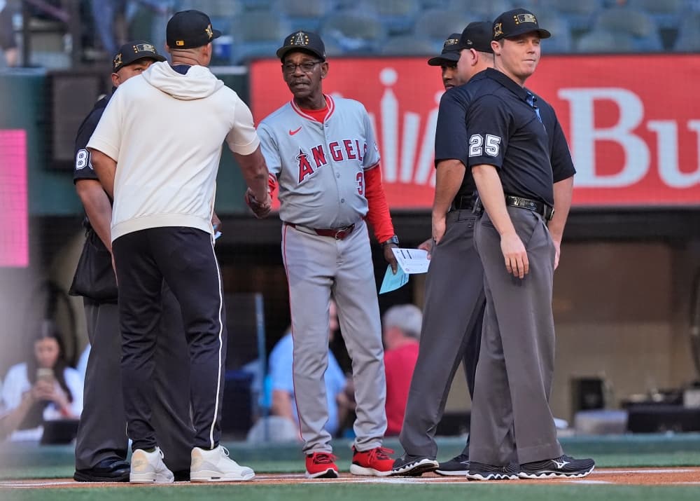 A meeting of baseball’s oldest managers with Washington back in Texas to face Bochy-led Rangers
