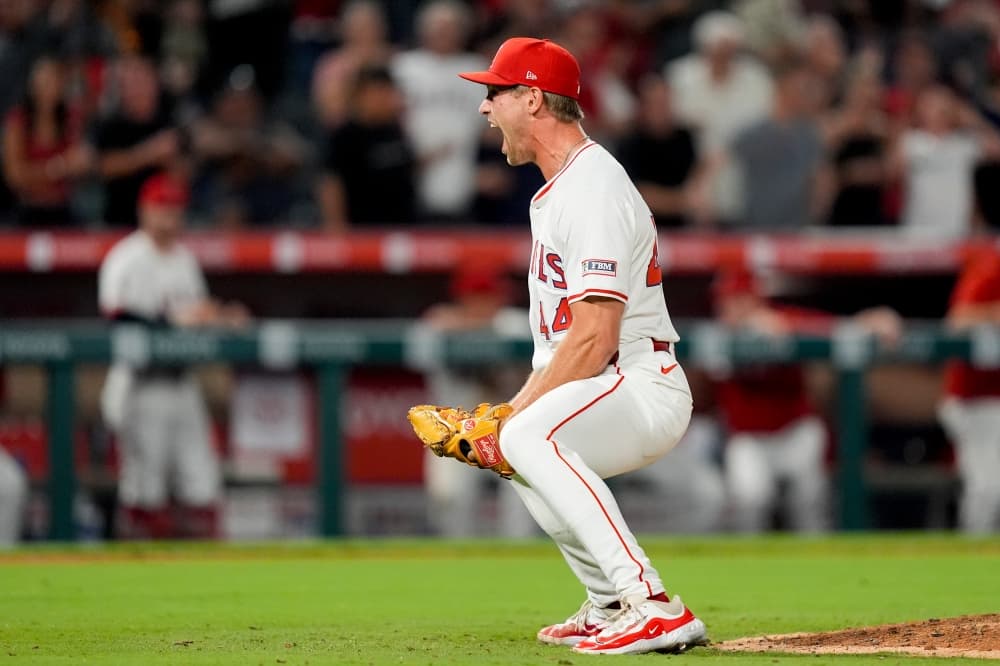 104.7: Angels’ Joyce gets 1st save and strikes out Martinez with fastest pitch in majors this season