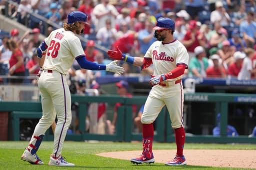 Schwarber and Bohm homer, Luzardo strikes out 10 to lead Phillies past Cubs 7-2