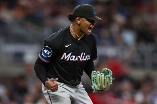 Edward Cabrera strikes out 11 in 8 innings as the Marlins beat the Braves 5-1