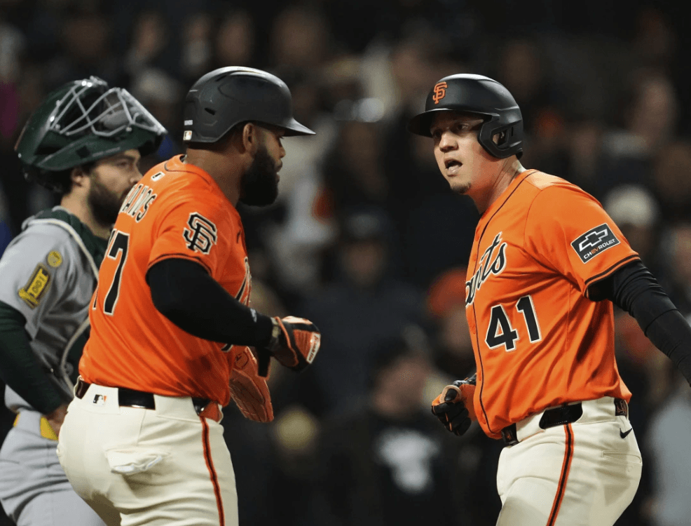 Flores hits 3 homers and drives in 8 runs to back Webb as Giants thump A’s 9-1