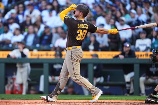 Gavin Sheets and Lucas Giolito lead the Padres past the Mariners 8-3 for season sweep