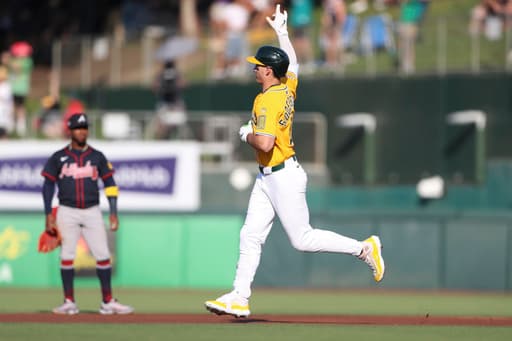 Soderstrom’s walk-off single gives A’s 5-4 win over Braves in 11 innings