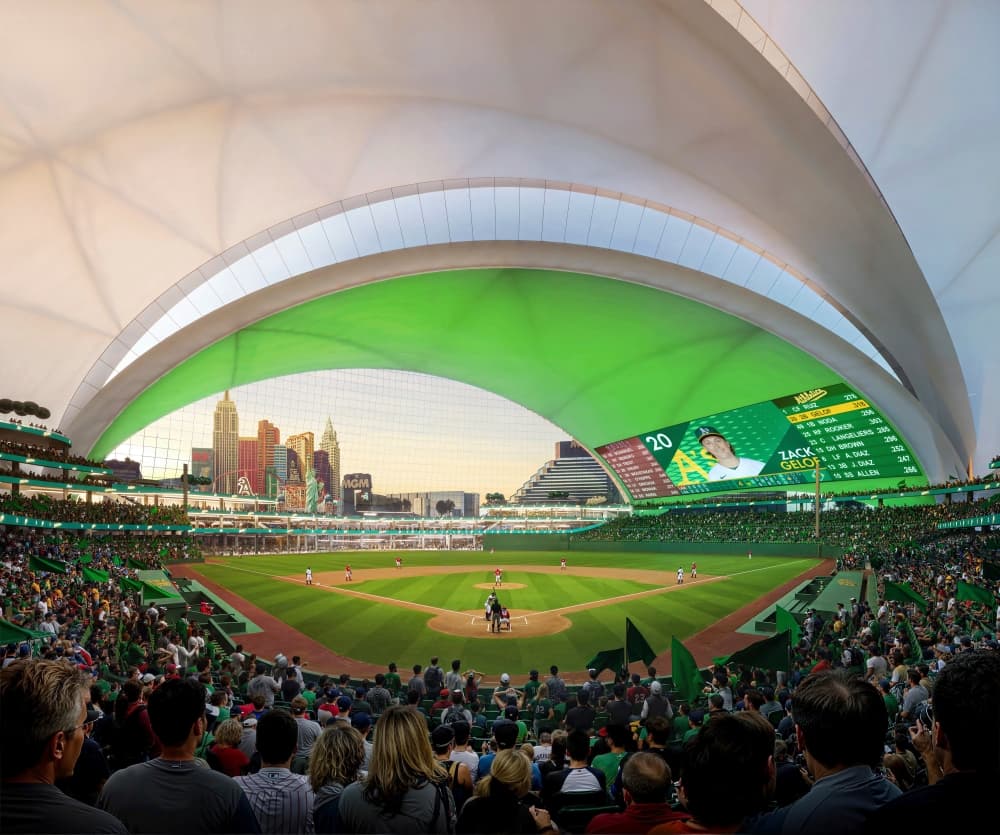 A’s release renderings of new Las Vegas domed stadium that resembles famous Sydney Opera House
